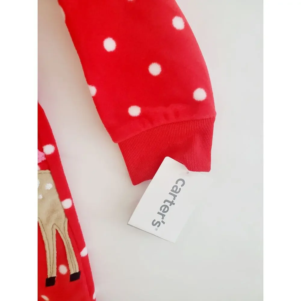 2T New Carters fleece zip up pajamas